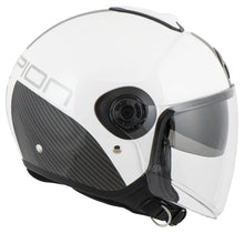 Load image into Gallery viewer, SCORPION EXO CITY II CARBO WHITE-BLACK JET HELMET