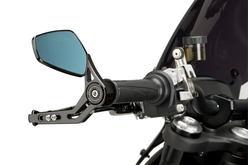 PUIG CLUTCH/BRAKE LEVER PROTECTOR WITH REARVIEW MIRROR PRO FOR MOTORCYCLE 
