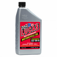 Load image into Gallery viewer, LUCAS HIGH PERFORMANCE CONVENTIONAL MOTORCYCLE OILS 10W-40
