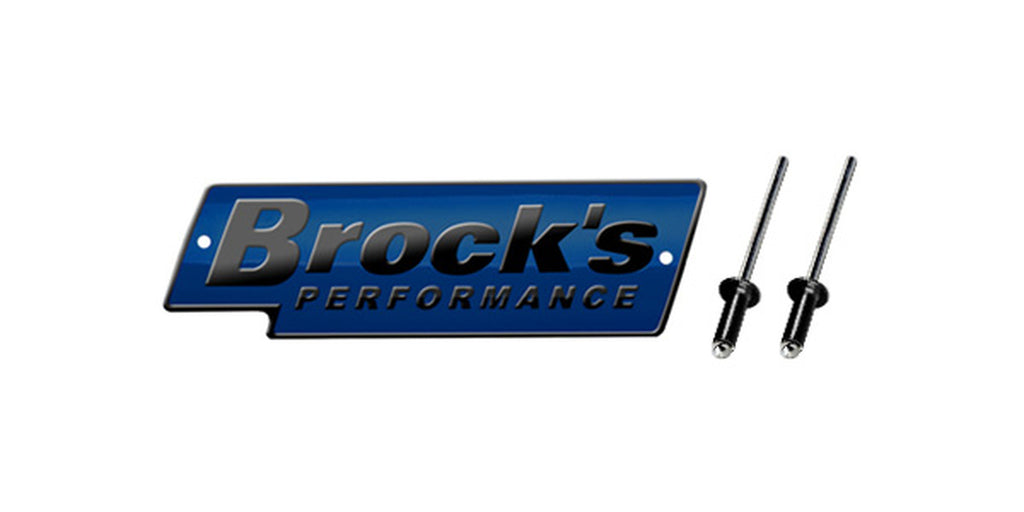 Brock's Performance Logo Plate 4in  (Includes Rivets)