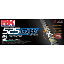Load image into Gallery viewer, Rk 525GXW 130 RIVET LINK 525 W-RING PERFORMANCE REPLACEMENT DRIVE CHAIN 