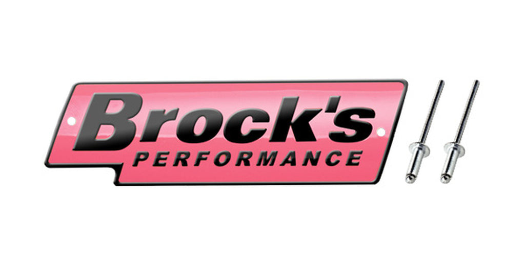 Brock's Performance Logo Plate 5.5in (Includes Rivets)