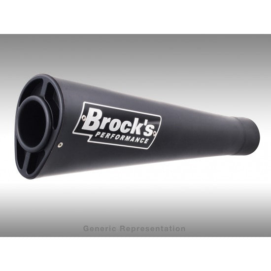 Brock's Performance Full System Alien Head 2 14" Muffler (BLACK) GSX-R 600 & 750 (2011-2019)