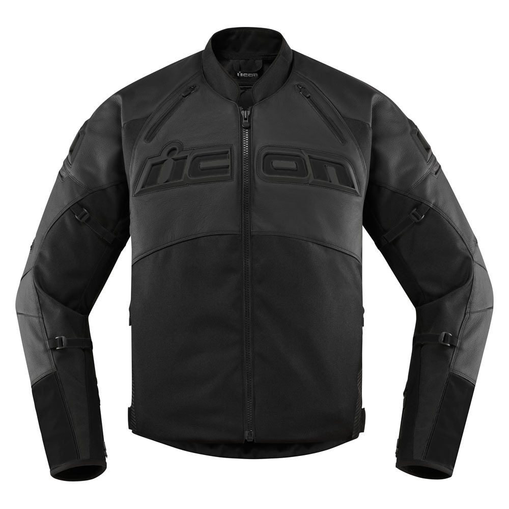 ICON JACKET CONTRA2 LEATHER - STEALTH
