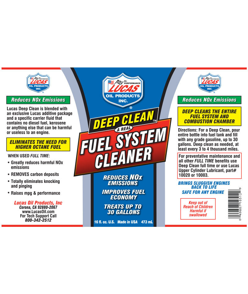 LUCAS DEEP CLEAN FUEL SYSTEM CLEANER