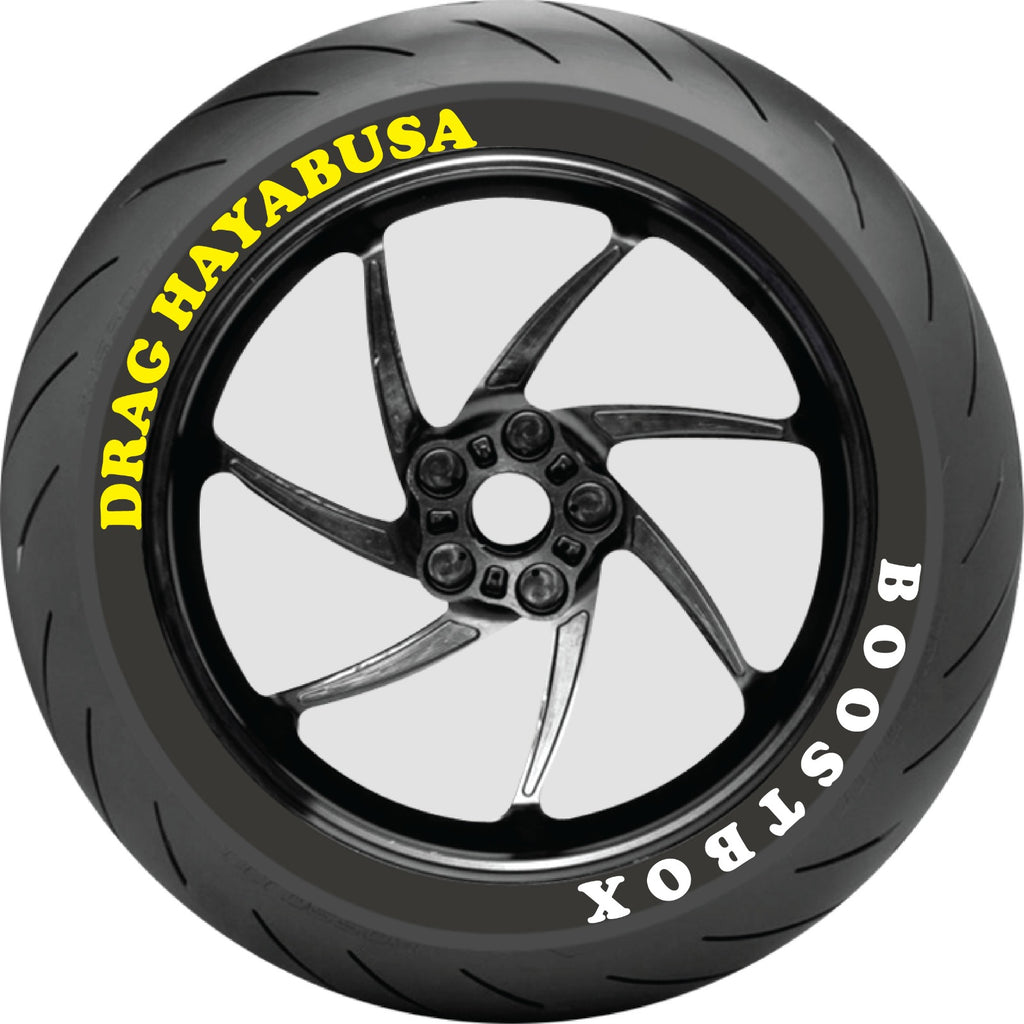 Boost Box tires sticker hayabusa yellow