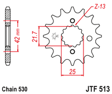 Load image into Gallery viewer, JT Sprocket  Front Drive Motorcycle Sprocket 530 PITCH JTF513 
