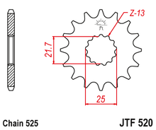 Load image into Gallery viewer, JT Sprocket  Front Drive Motorcycle Sprocket 525 PITCH JTF520 