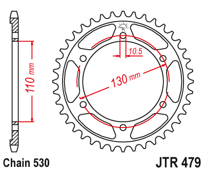 JTR479 (530) جي تي ترس خلفي من الفولاد الطبيعي