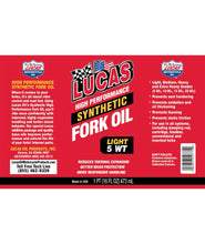 Load image into Gallery viewer, LUCAS SYNTHETIC FORK OIL 10WT 