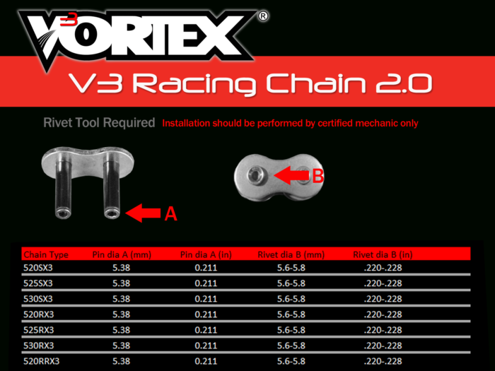 Vortex Racing من فورتكس Drive Chain  جنزير رياضي
