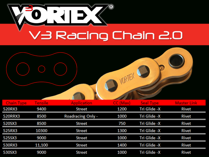 Vortex Racing من فورتكس Drive Chain  جنزير رياضي