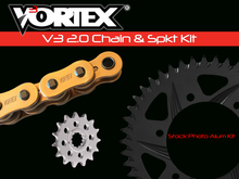 تحميل الصورة في عارض المعرض ، (S1000RR HP4 12-15) Vortex Racing من فورتكس chain Sprocket kits طقم جنزير + ساعات