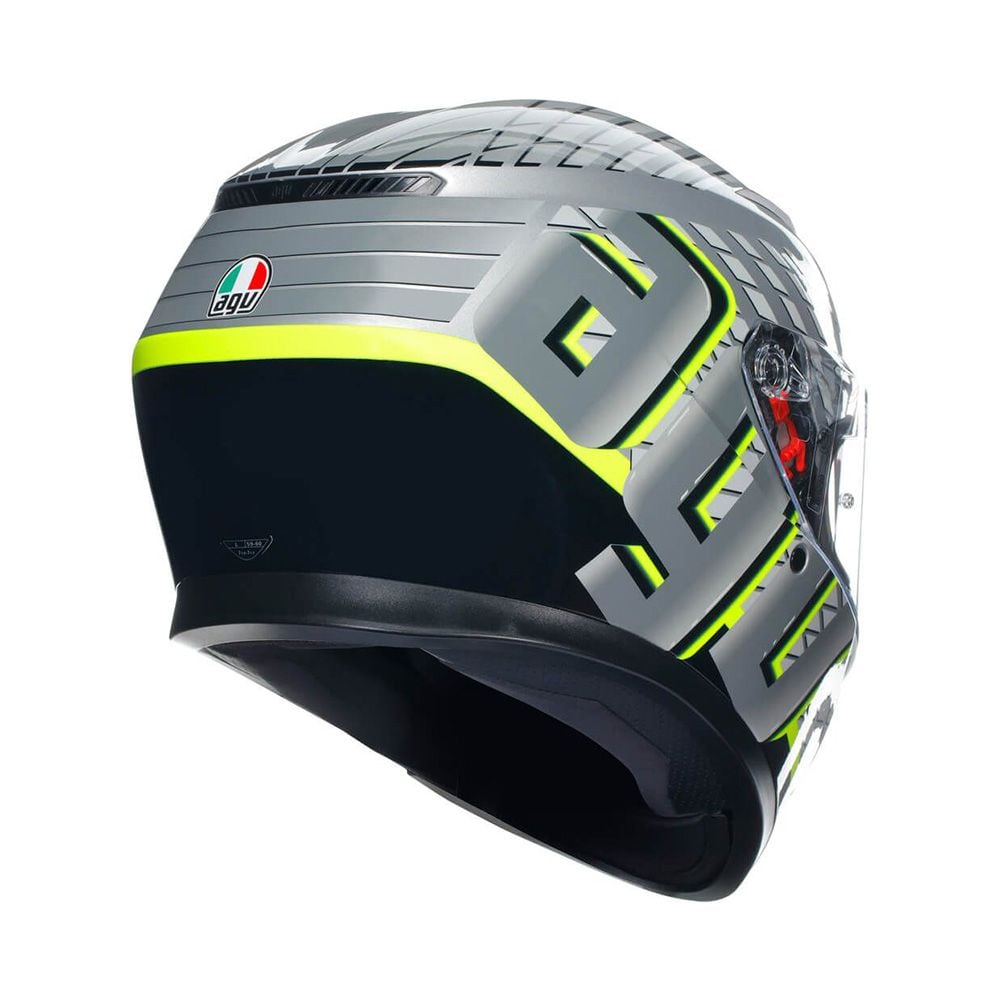 Agv K3 E2206 Mplk Fortify Grey Black Yellow Fluo 011 Helmet