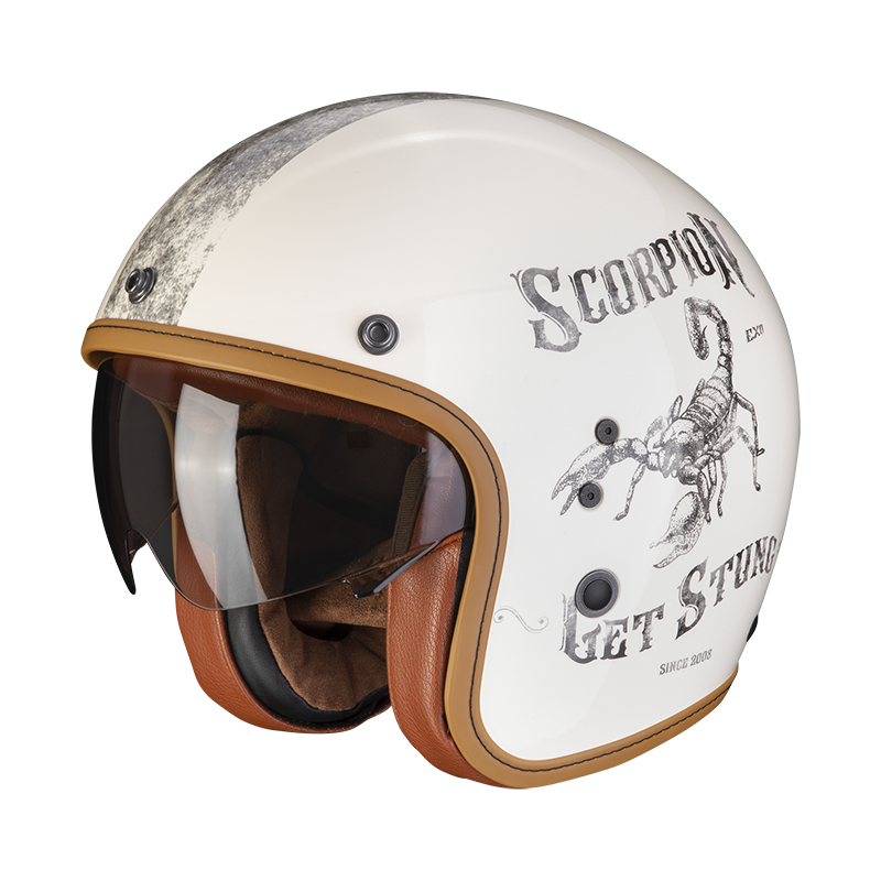 Scorpion Belfast Evo Pique Cream-Black Jet Helmet